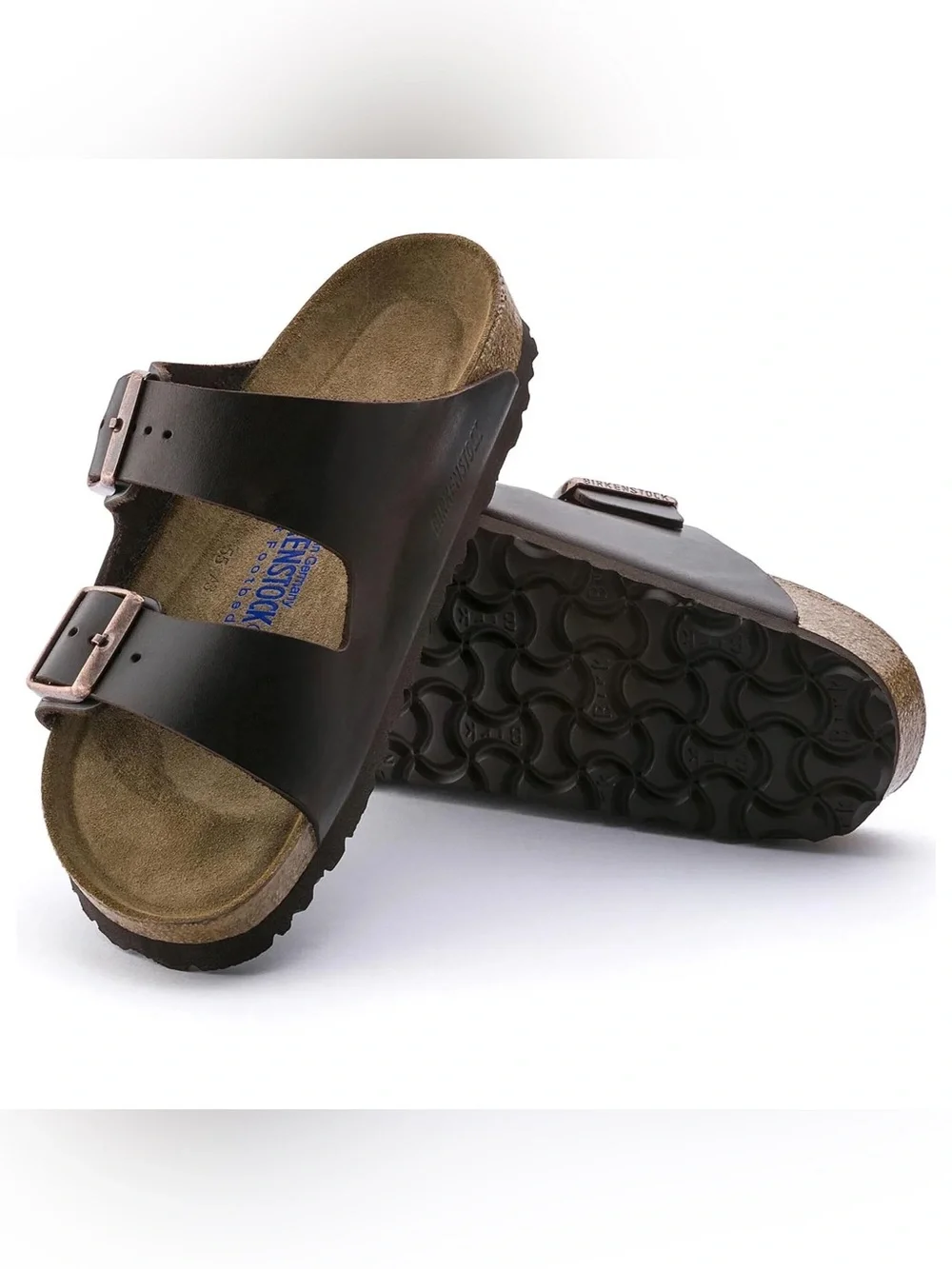 Birkenstock Arizona Soft Footbed sandals dark brown oiled leather Men Size 11